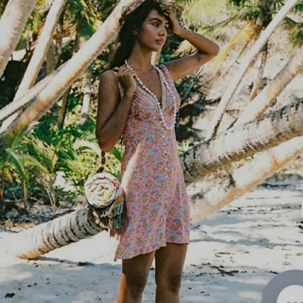 Arnhem Honey Halter Top Playdress Mini Dress - Picture 2 of 16